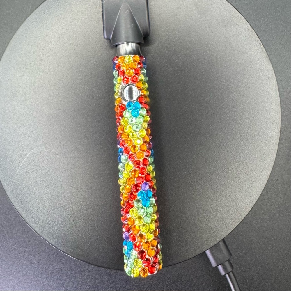 Rainbow Rhinestone 510 Threaded Battery - Picture 3 of 4
